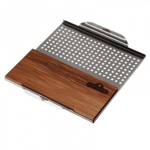 Перфорированный противень из нержавеющей стали с кедровой доской Napoleon 70026