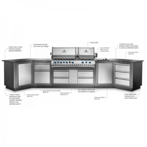Вбудований газовий гриль Napoleon Prestige BIPRO 825 BIPRO825RBIPSS-3