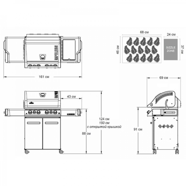 Газовый гриль Napoleon Legend 485 LD485RSIBPSS-1 Газовый гриль Napoleon Legend 485 LD485RSIBPSS-1
